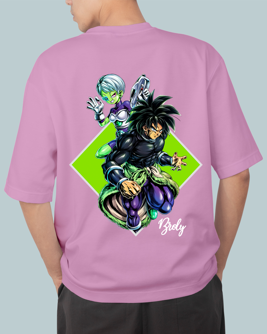 DBZ Broly Print Oversized Tshirt
