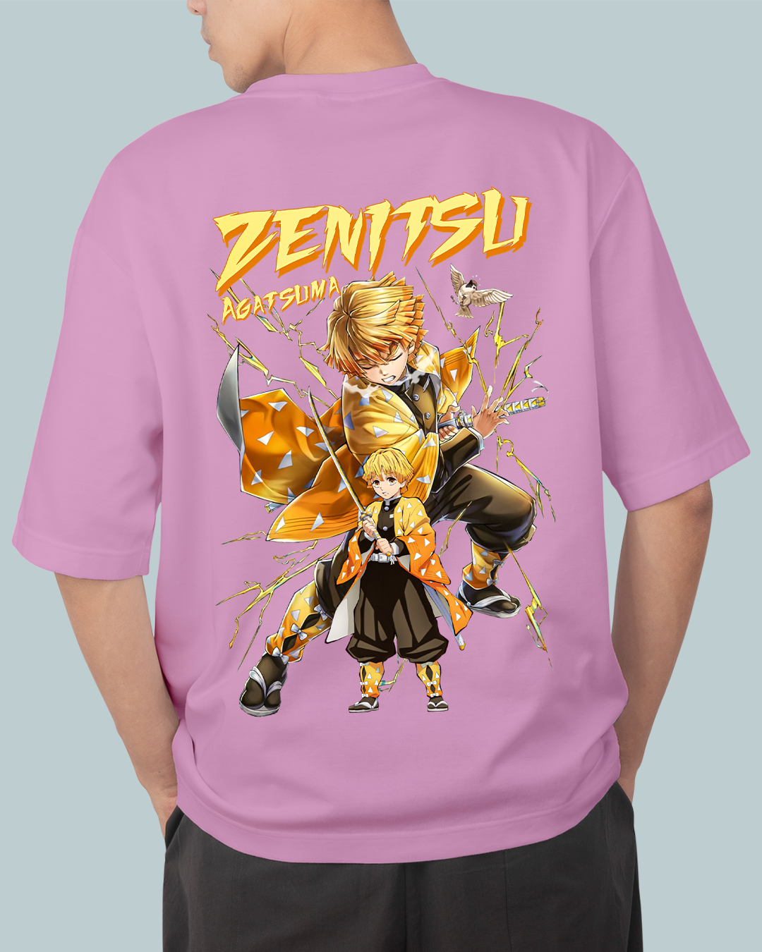 Demon slayer Zenitsu Anime Oversized T Shirt