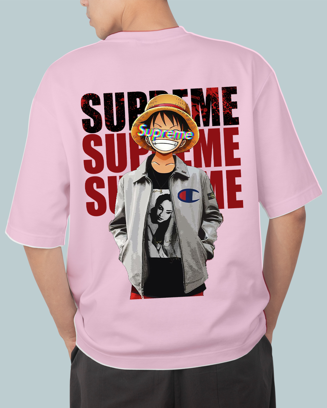Cool Luffy Anime Oversized T shirt