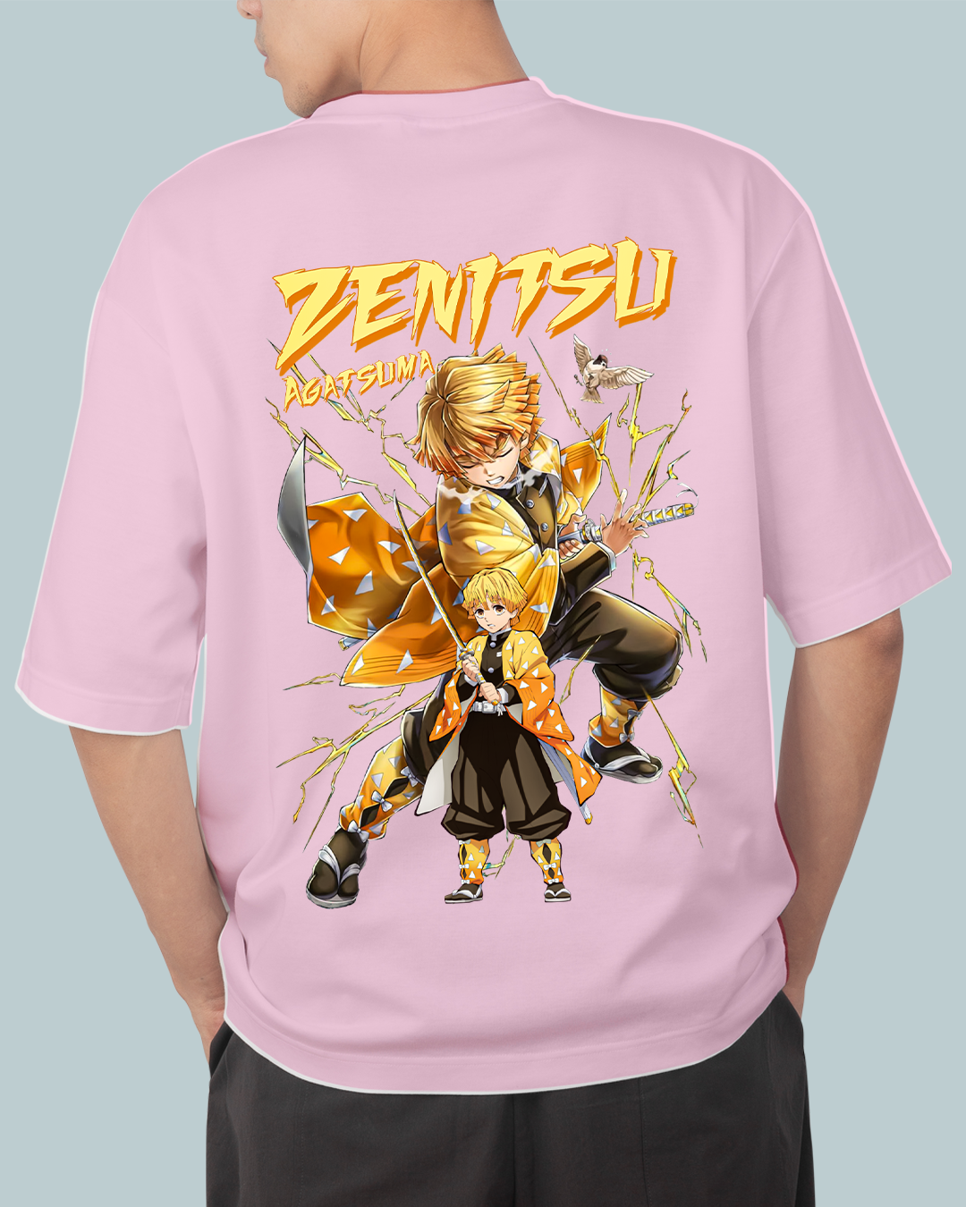 Demon slayer Zenitsu Anime Oversized T Shirt