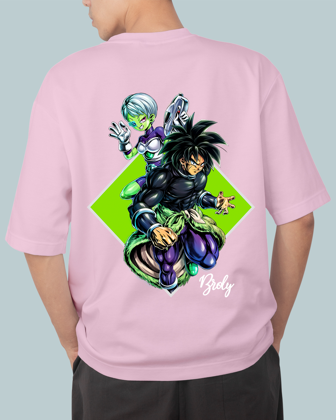 DBZ Broly Print Oversized Tshirt