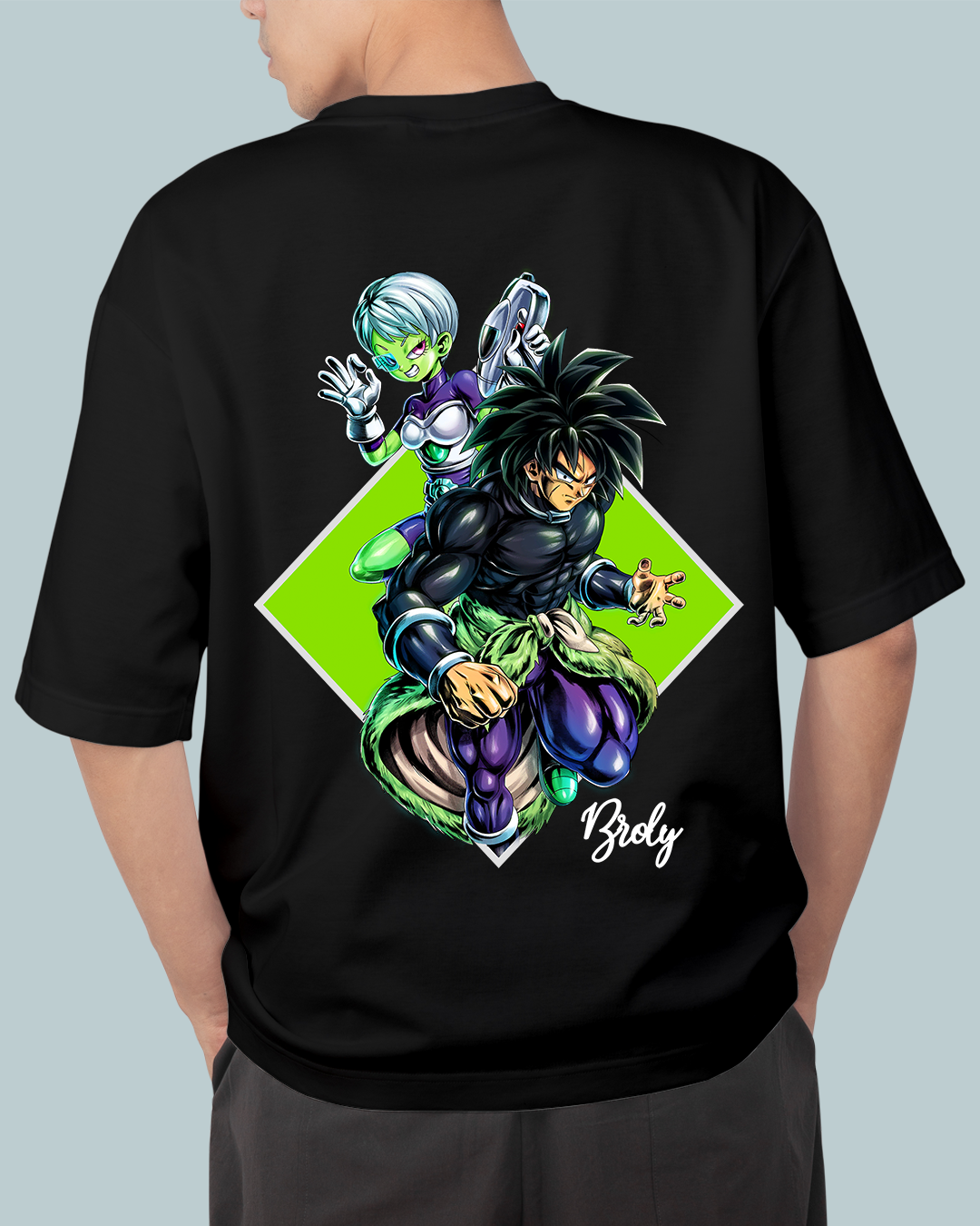 DBZ Broly Print Oversized Tshirt