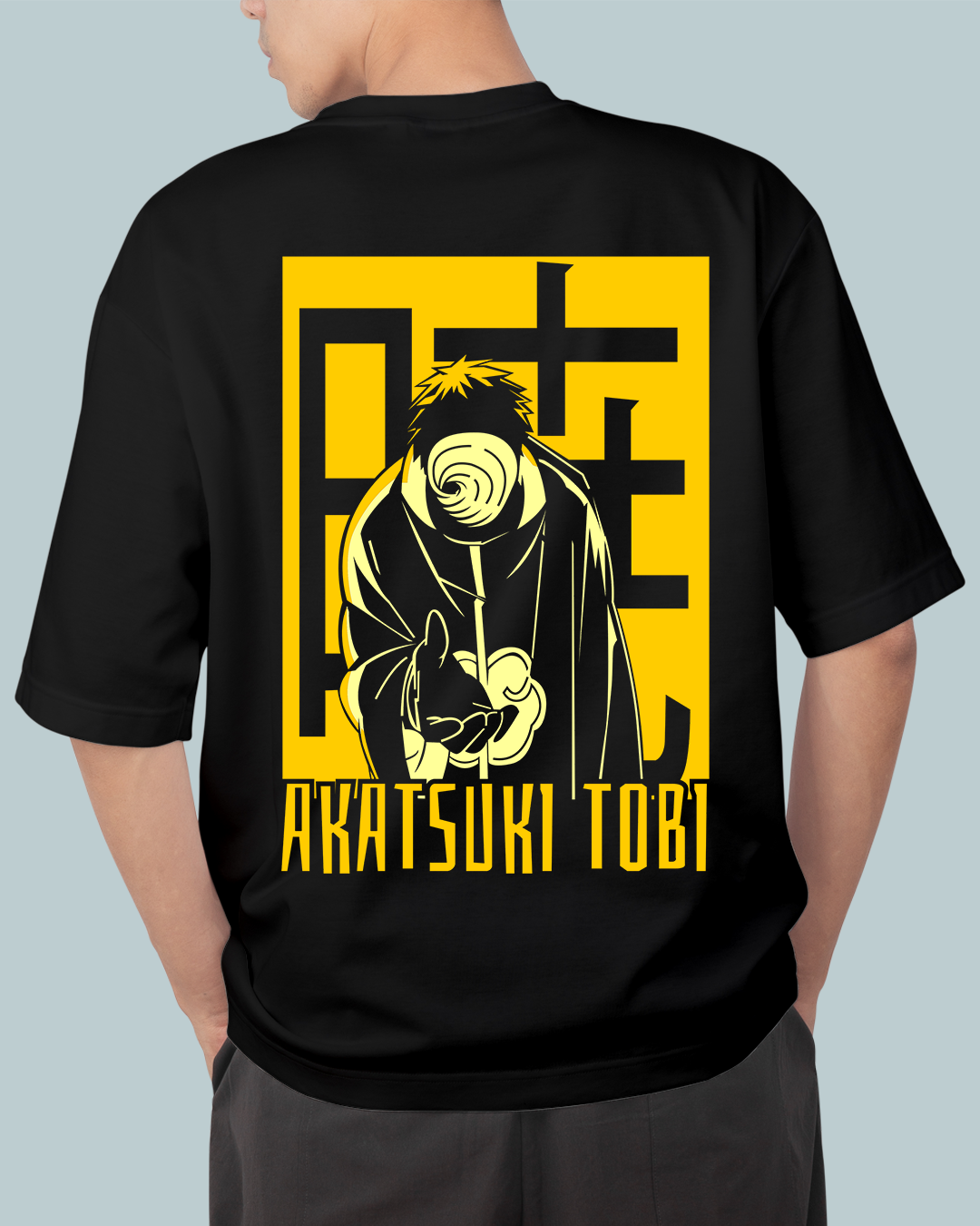 Akatsuki Tobi Naruto Print Oversized Tshirt