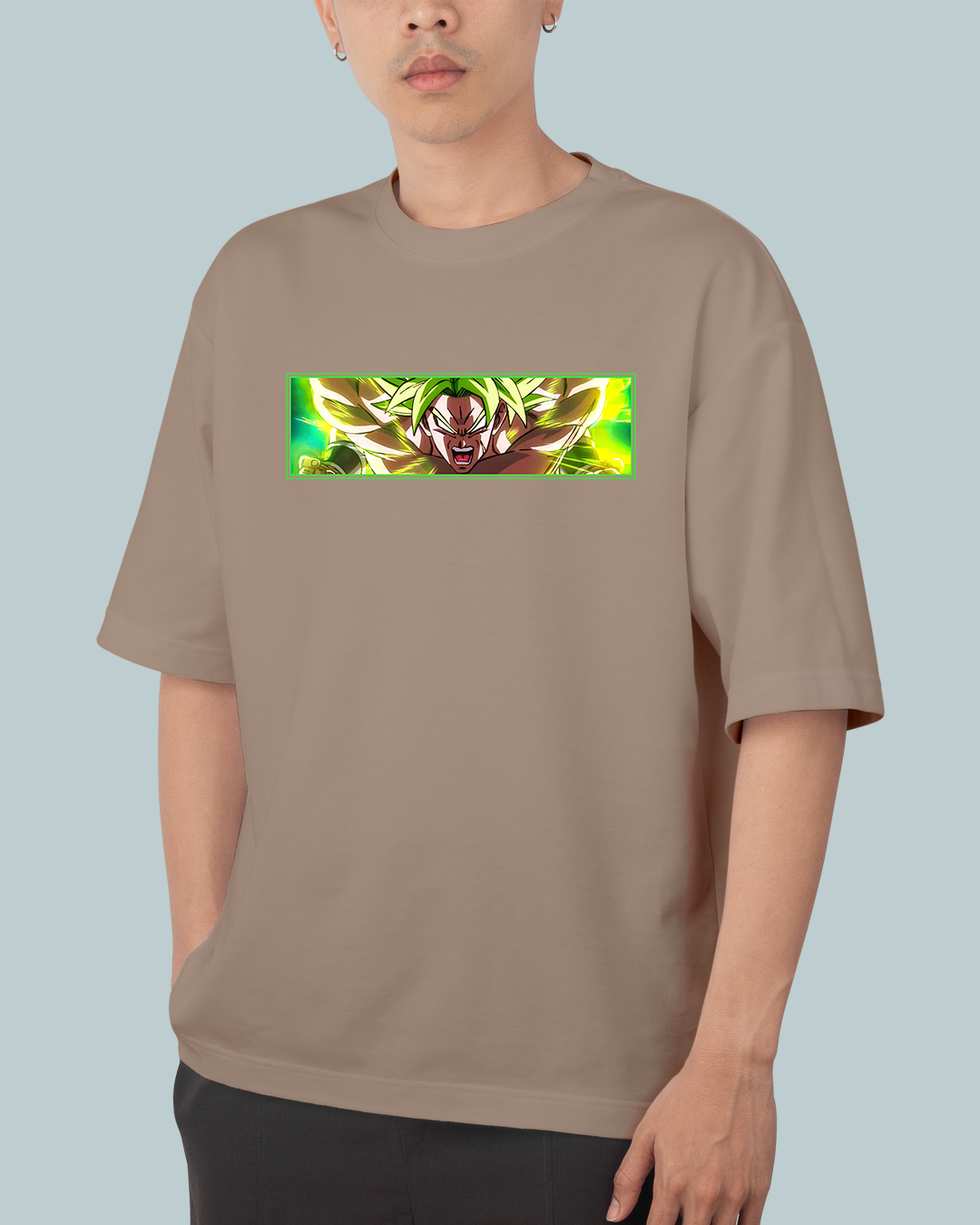 DBZ Broly Print Oversized Tshirt