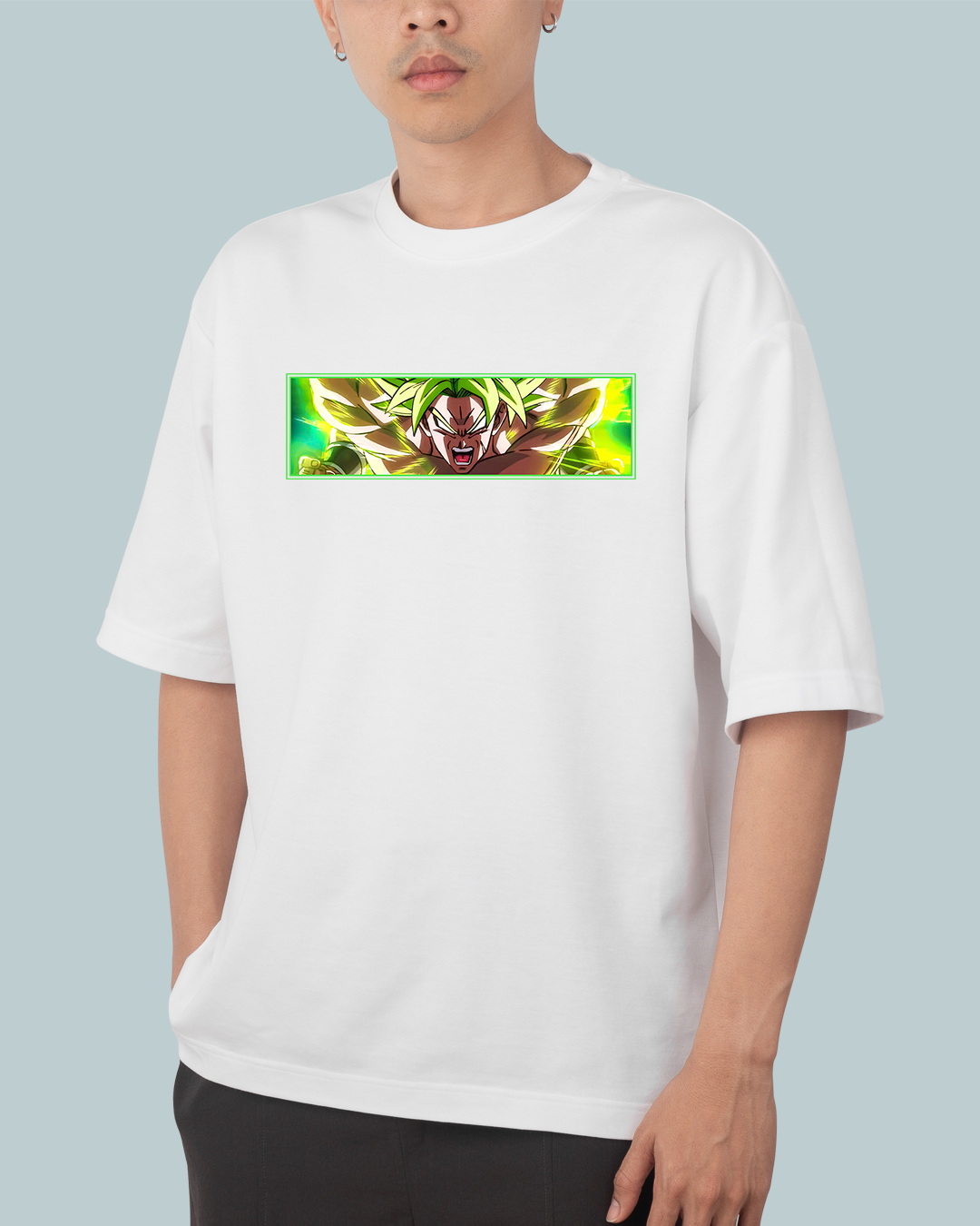 DBZ Broly Print Oversized Tshirt