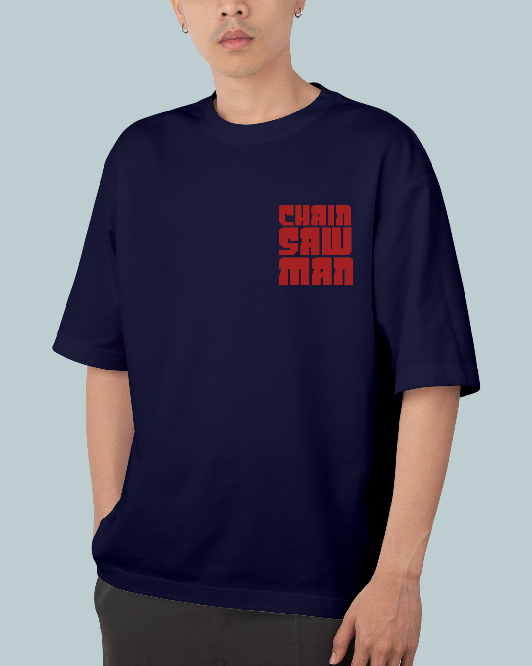 Chainsaw Man Print Anime Oversized Tshirt