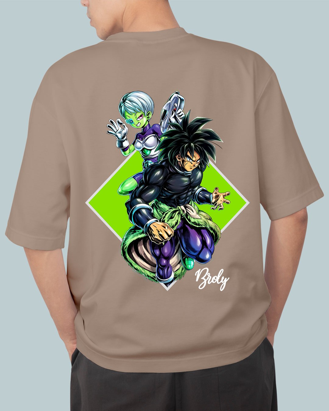 DBZ Broly Print Oversized Tshirt