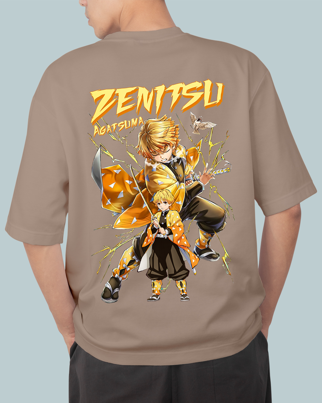 Demon slayer Zenitsu Anime Oversized T Shirt