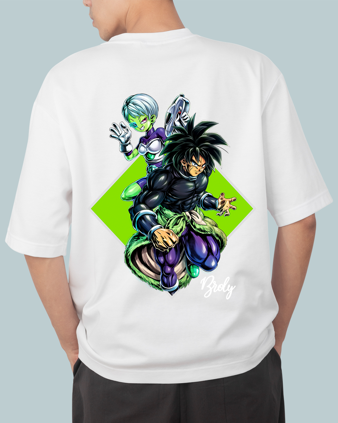 DBZ Broly Print Oversized Tshirt