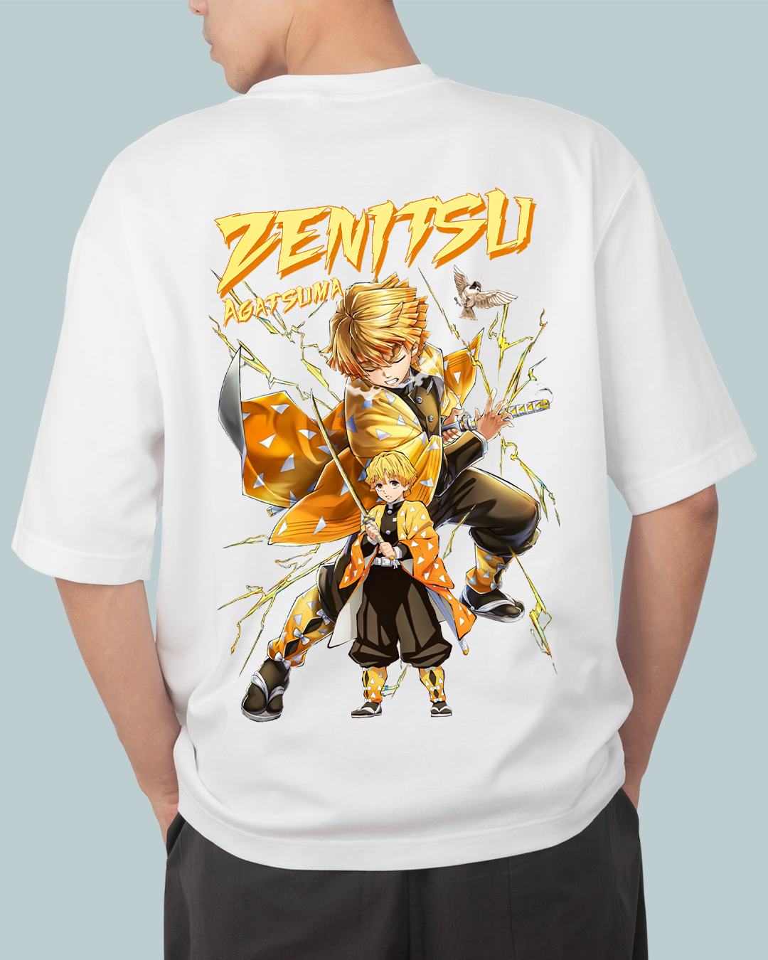 Demon slayer Zenitsu Anime Oversized T Shirt