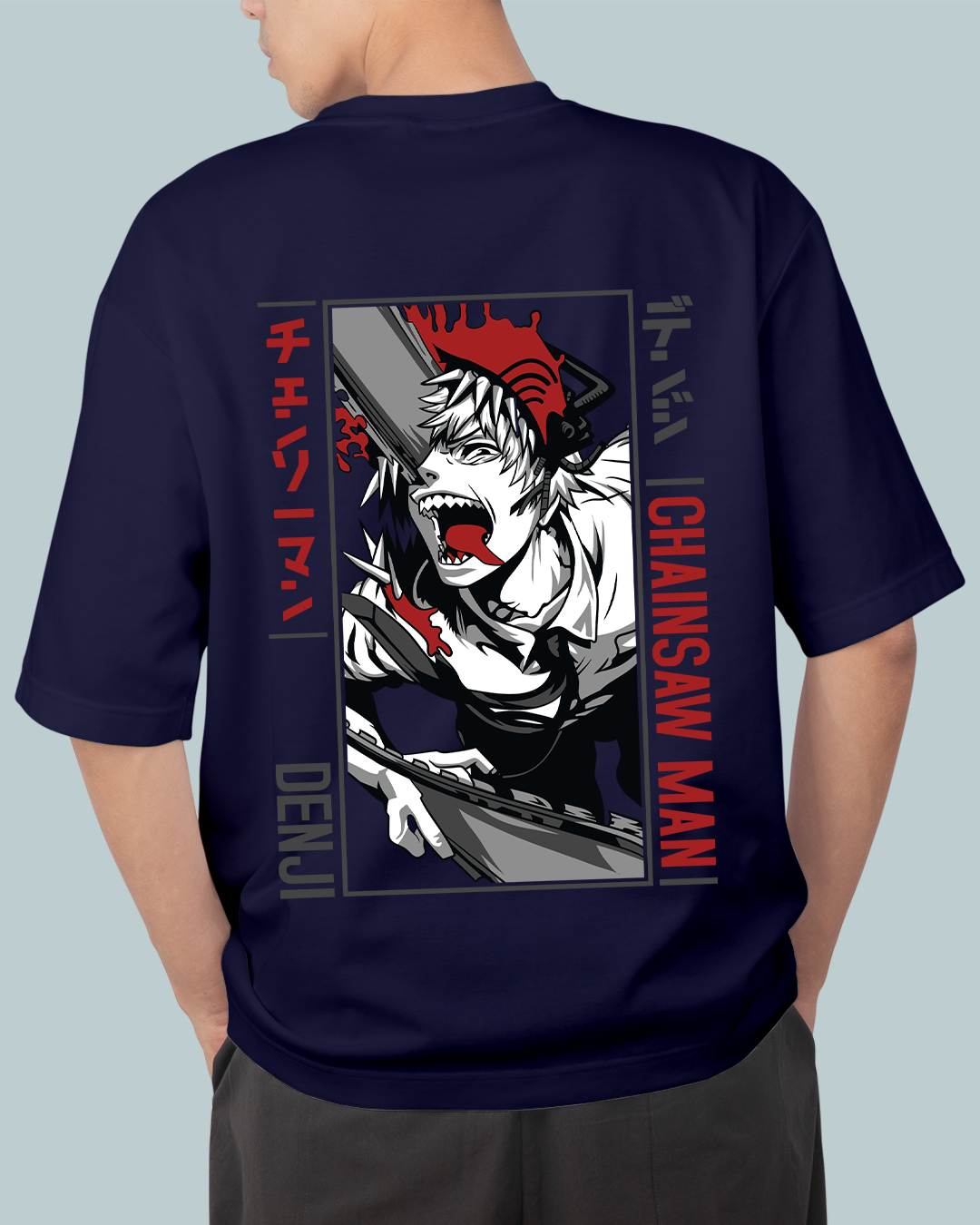 Chainsaw Man Print Anime Oversized Tshirt