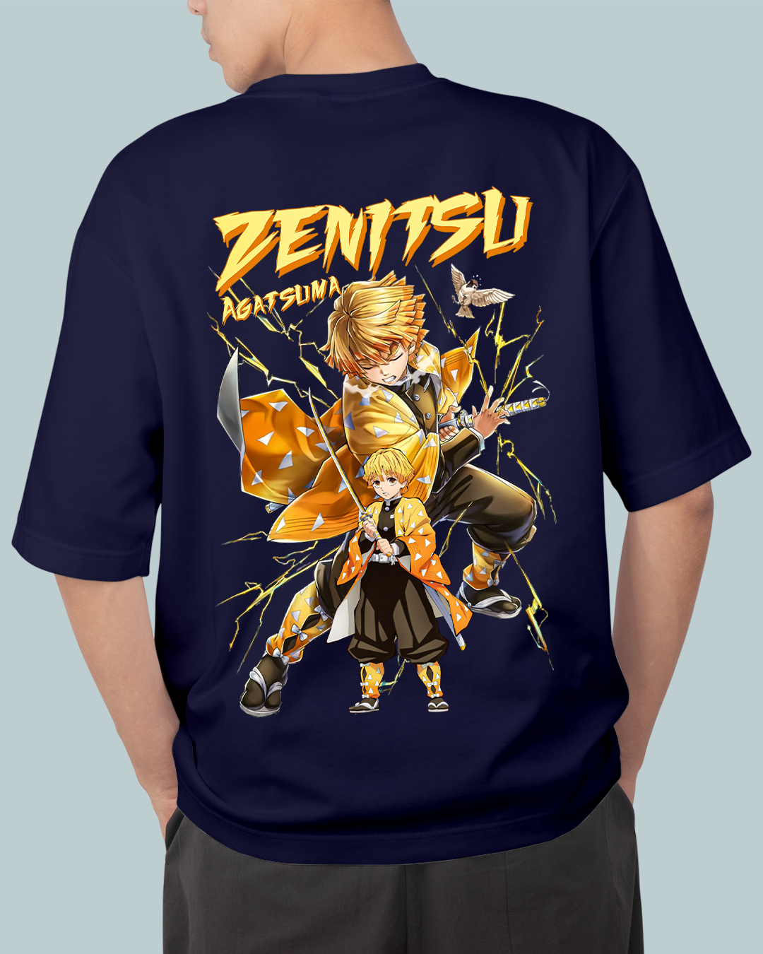 Demon slayer Zenitsu Anime Oversized T Shirt