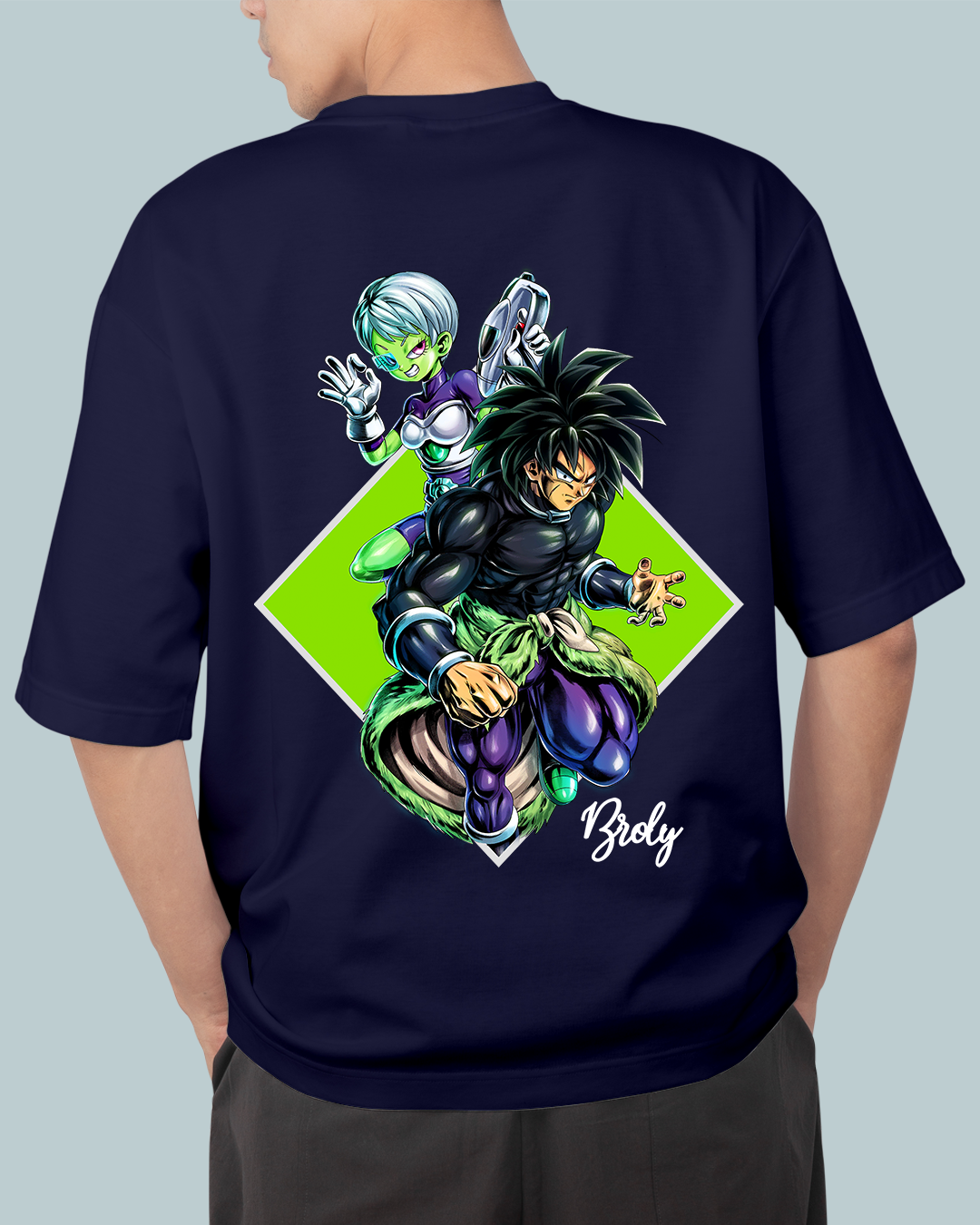 DBZ Broly Print Oversized Tshirt