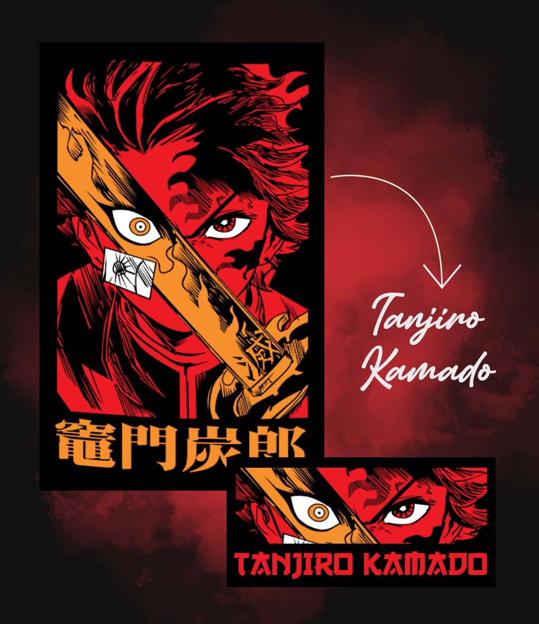 Tanjiro Kamado Demon Slayer Oversized Tshirt