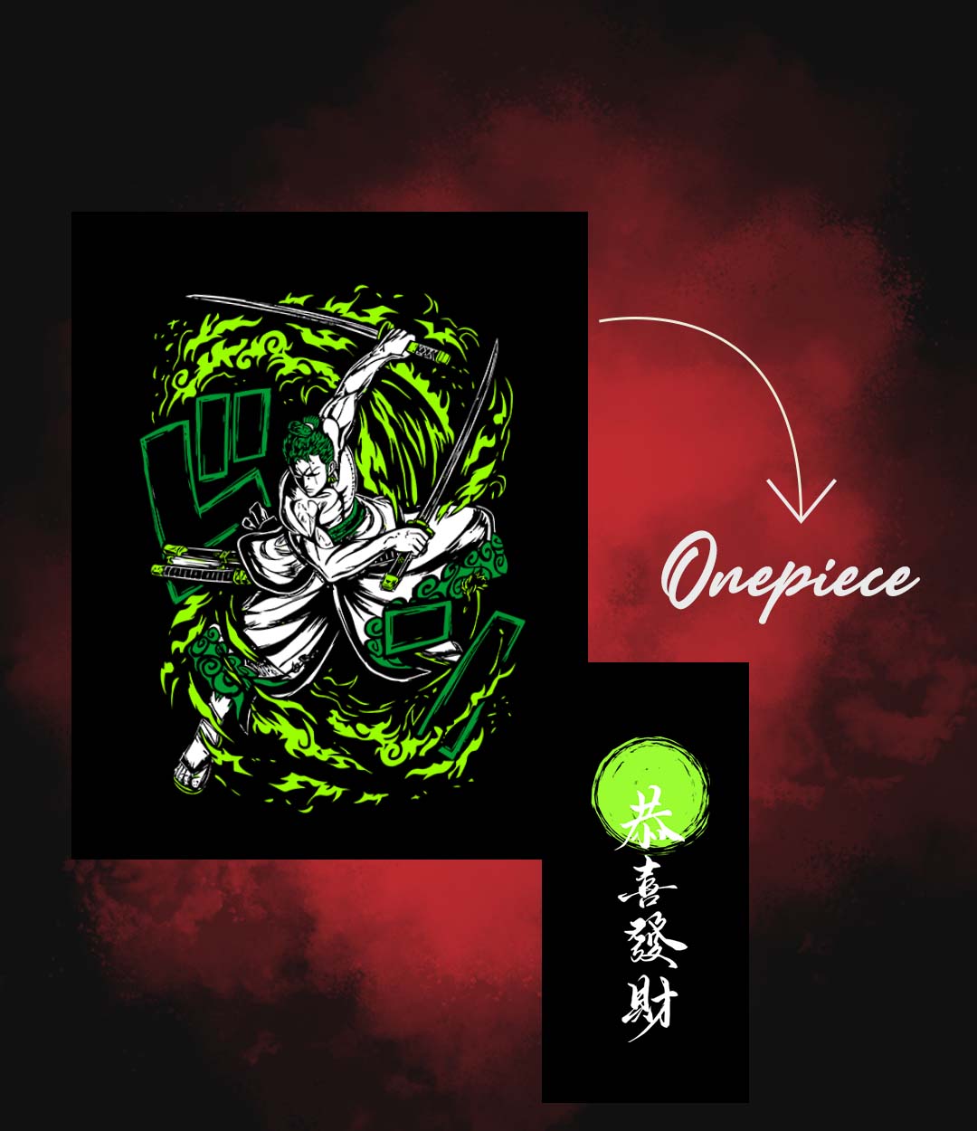 Onepiece Zoro Oversized Tshirt