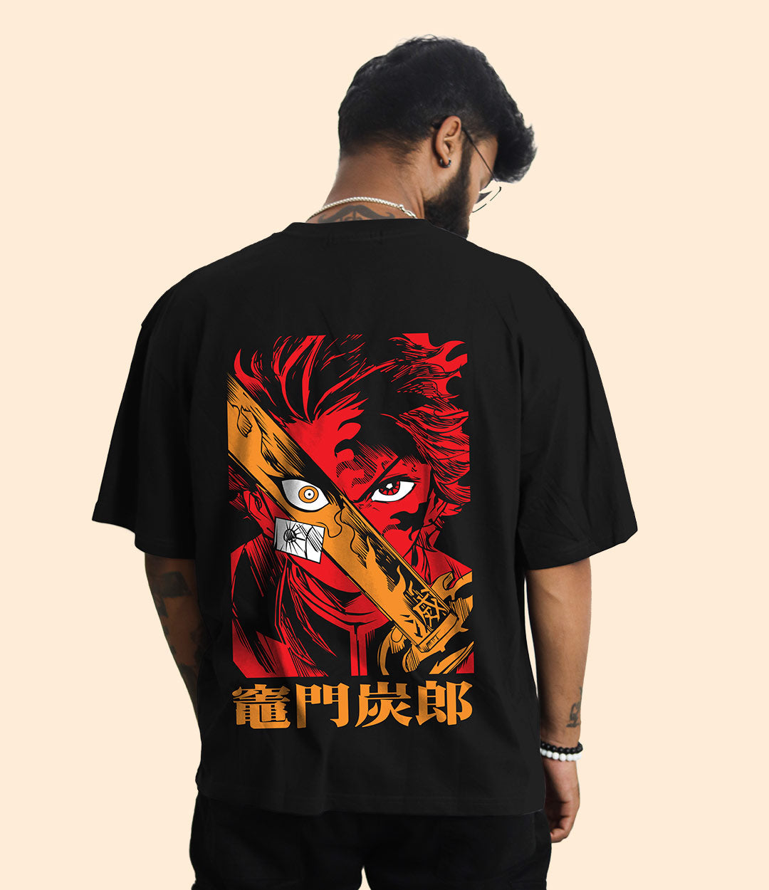 Tanjiro Kamado Demon Slayer Oversized Tshirt