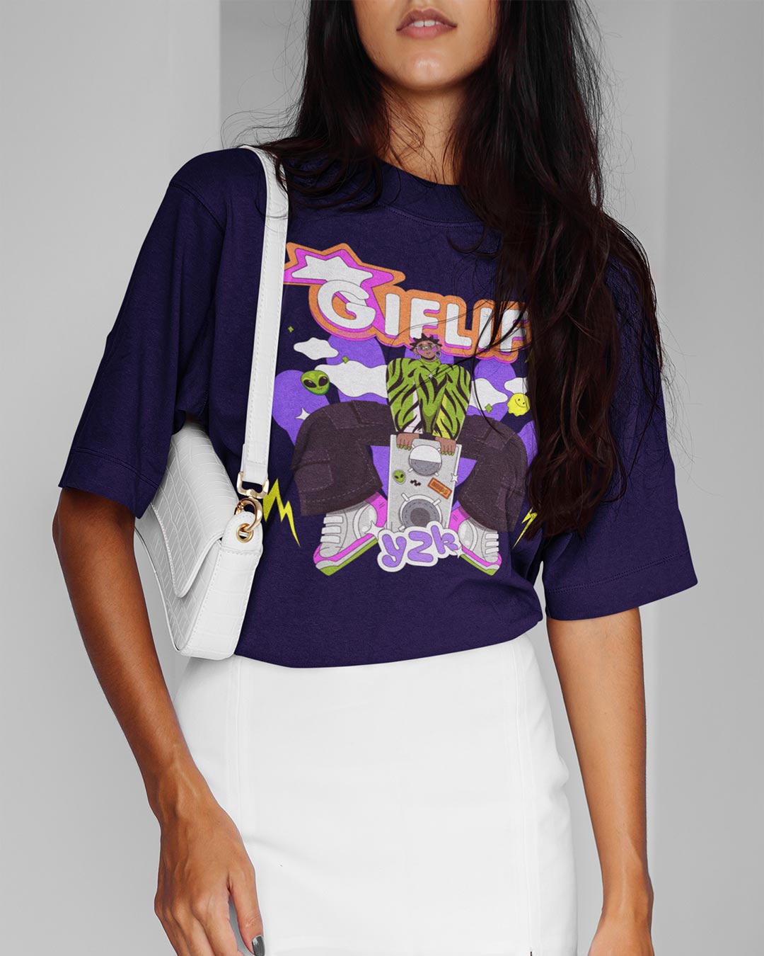 Giflif Printed Oversized T-shirt