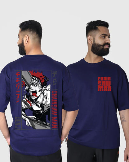Chainsaw Man Print Anime Oversized Tshirt