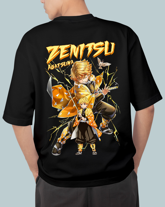 Demon slayer Zenitsu Anime Oversized T Shirt