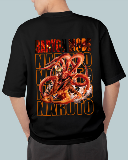 Baryon Mode Naruto Anime Oversized Tshirt