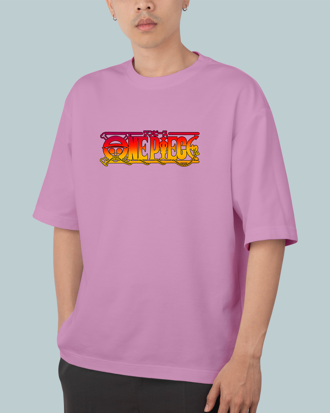 Luffy Onepiece Print Oversized Tshirt