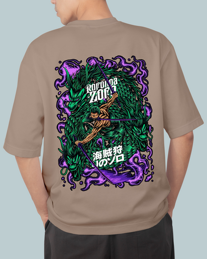 Roronoa Zoro Onepiece Print Oversized Tshirt