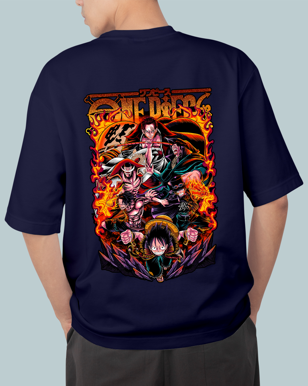 Luffy Onepiece Print Oversized Tshirt