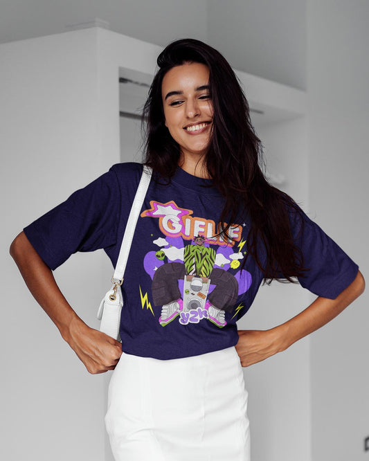 Giflif Printed Oversized T-shirt
