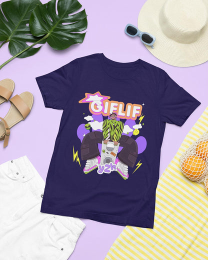 Giflif Printed Oversized T-shirt