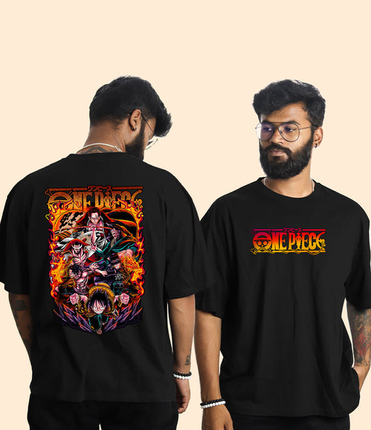 Luffy Onepiece Print Oversized Tshirt