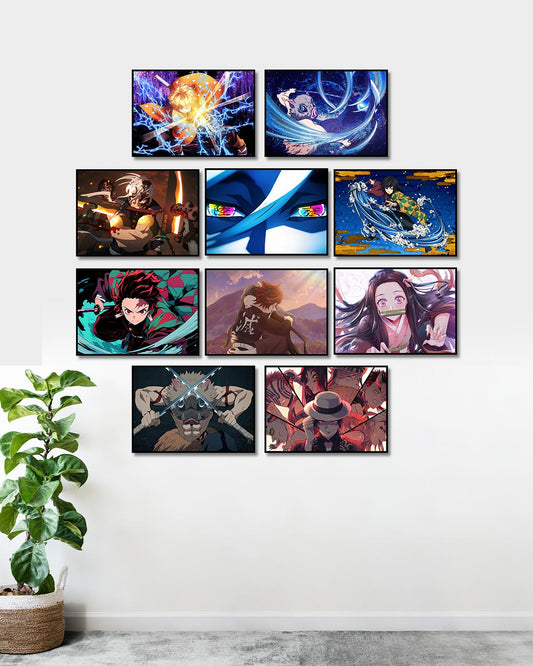 Demon Slayer Wall Posters- Pack of 10