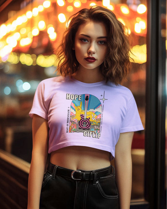 Hope Printed Crop Top T-shirts